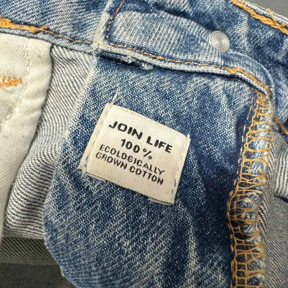 Zara Jean Shorts Womens 12 (33x5 ACTUAL)  Blue Denim High Rise Mom Classic